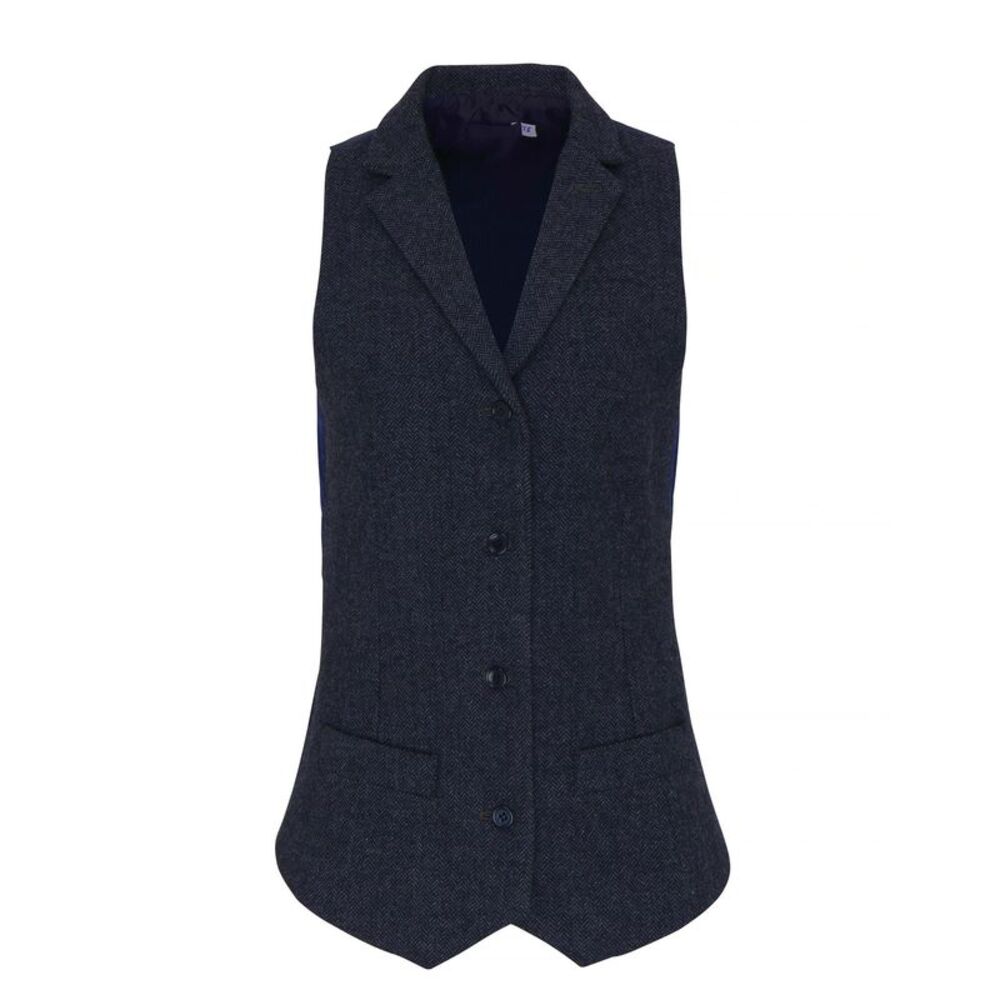 Premier Womens/Ladies Herringbone Waistcoat / Navy